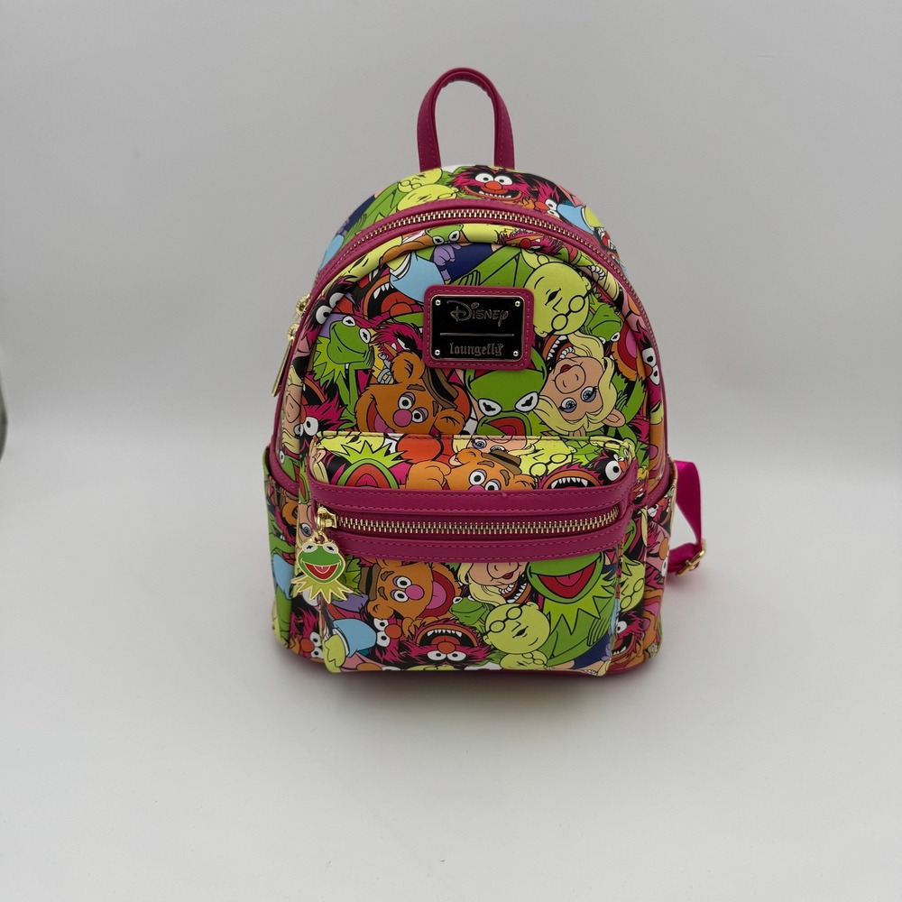 Loungefly Disney Muppets Mini Backpack Women OS Pink WDBK2605 All Over Print NWT